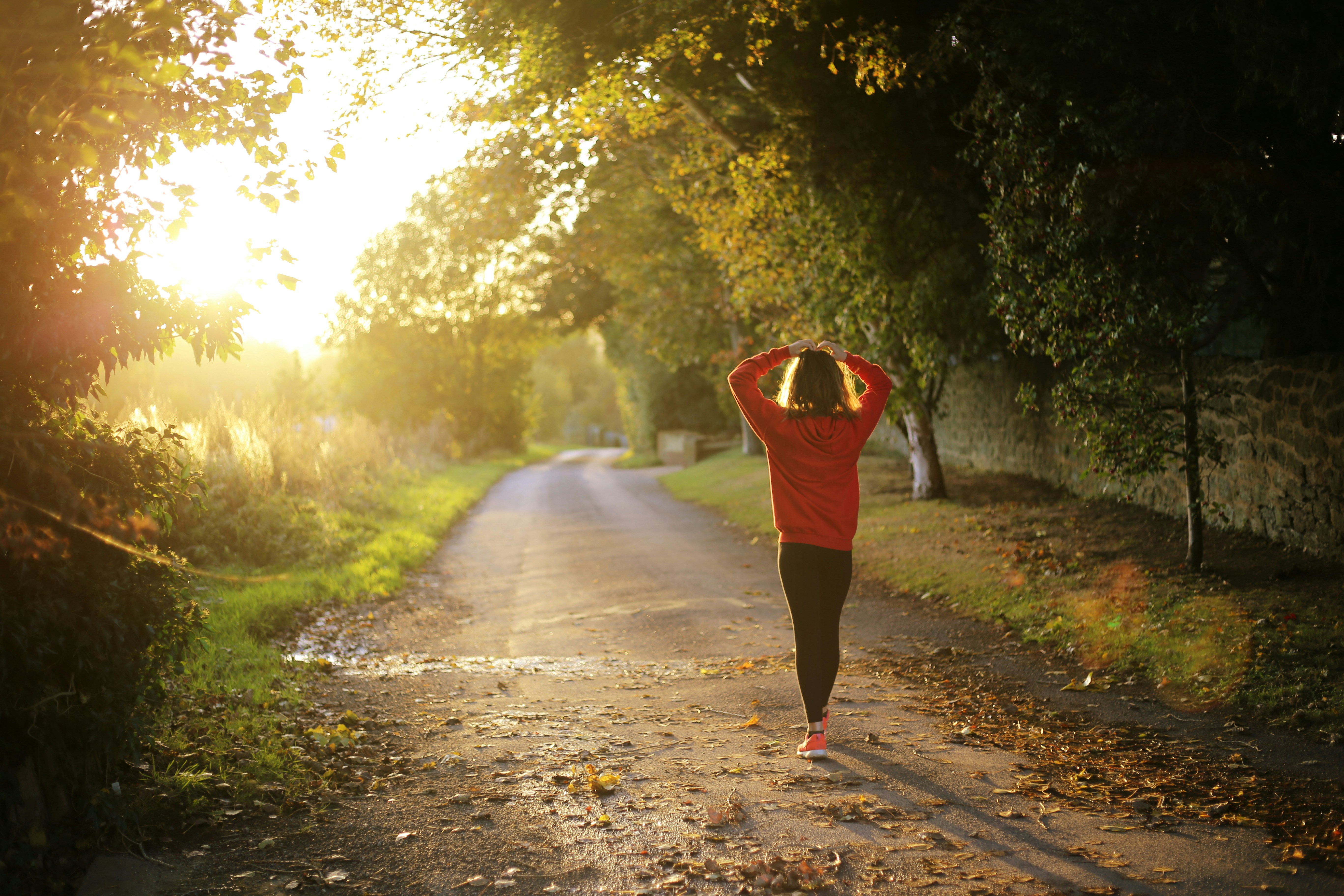 EMDR - woman walking in a wooded area