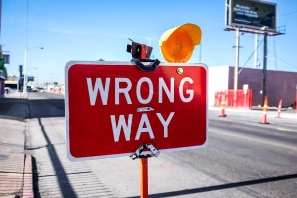 Your Coping Techniques May Not Be Working for You - image of a construction wrong way sign
